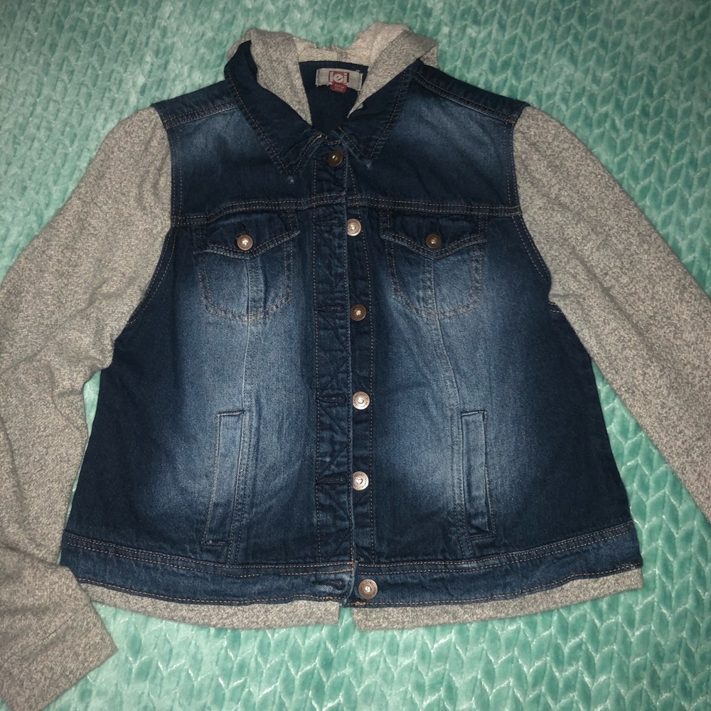 denim hooded jacket✨